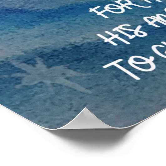 Poster Psaume 91:11 Il commandera ses Anges (Coin)