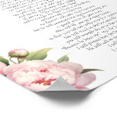 Poster Psaume 91 Écriture Bible Verse Floral Blush (Coin)