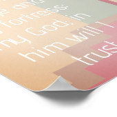 Poster Psaume 91 Il Est Mon Refuge Bible Écriture (Coin)