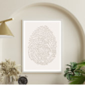 Poster Psaume 91 Les empreintes digitales de Dieu Bible c