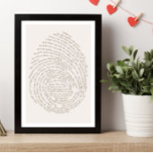 Poster Psaume 91 Les empreintes digitales de Dieu Bible c