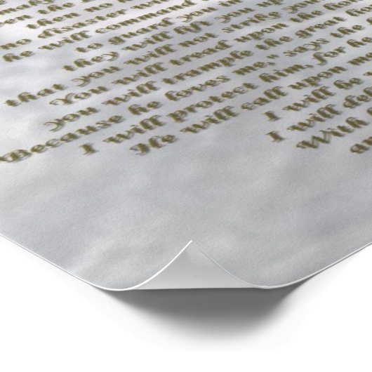 Poster Psaume 91 NIV (Coin)