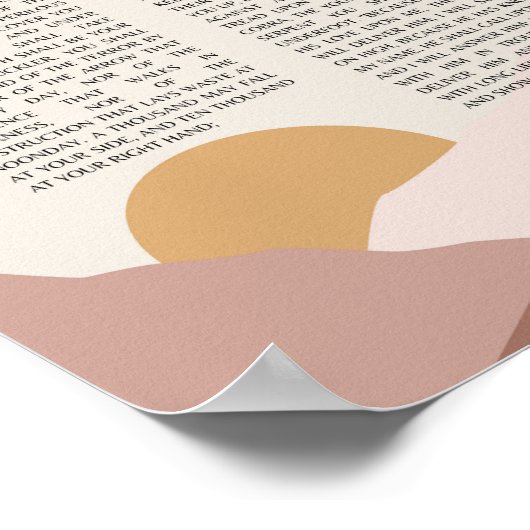 Poster Psaume 91 NKJV Bible Verse (Coin)