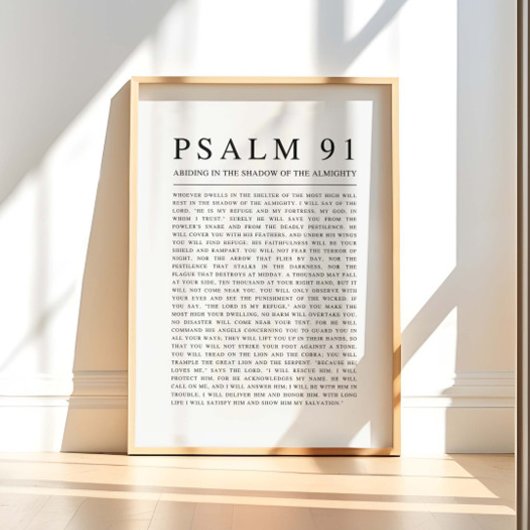 Poster Psaume 91 NKJV Bible Verse