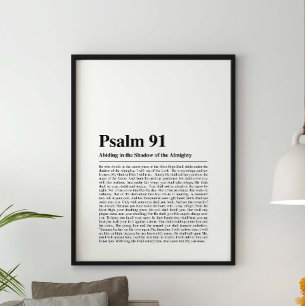 Poster Psaume 91 NKJV Bible Verse