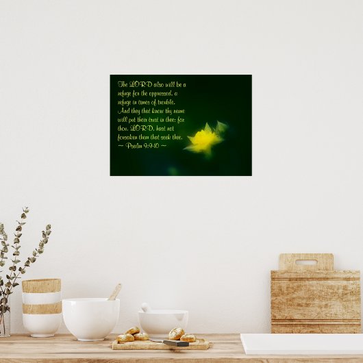 Poster Psaume 9:9-10 (Cuisine)