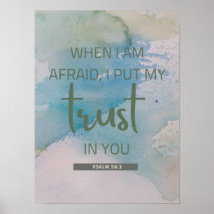 Poster Psaume aquarelle 56:3