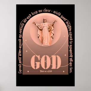 Poster psaume bible dieu m'a fait enfant