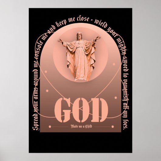 Poster psaume bible dieu m'a fait enfant (Devant)