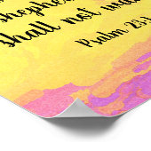 Poster Psaume d'art moderne 23:1 Citation de la Bible (Coin)