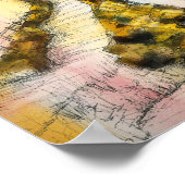 Poster Psaume d'encre d'aquarelle phare 16:11 (Coin)