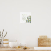 Poster Psaume Floral 107:1  (Cuisine)