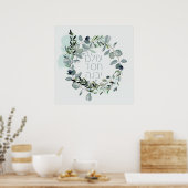 Poster Psaume hébreu 89:3 "Le monde est construit par l'a (Cuisine)