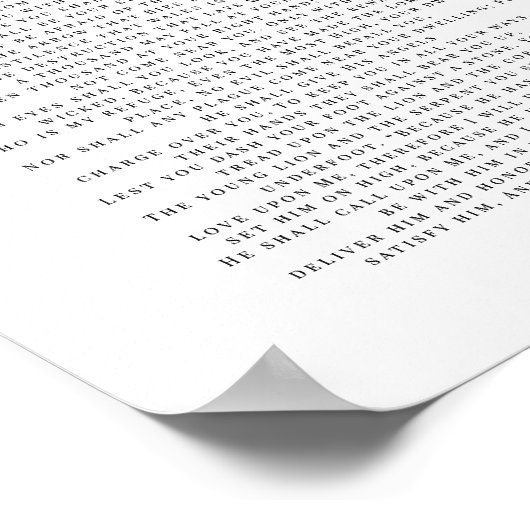 Poster Psaume Minimale 91 Sur Ma Famille Chrétienne (Coin)