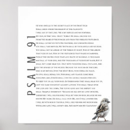 Poster Psaume Moderne 91 Écriture Biblique Art Chrétien d