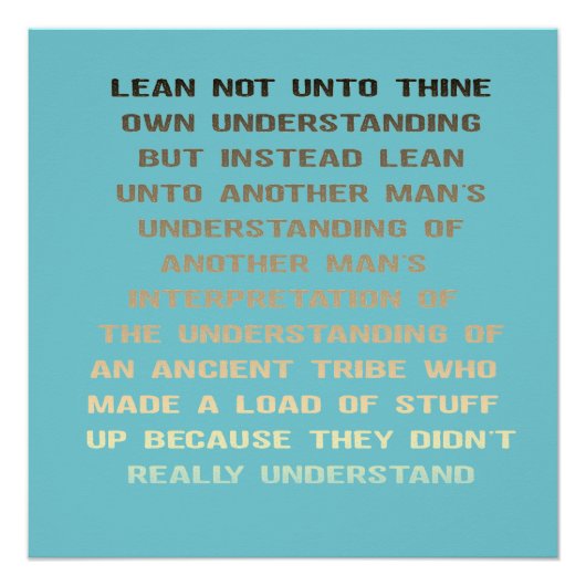 Poster Psaume sarcastique (Devant)