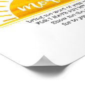 Poster Psaume soleil jaune (Coin)