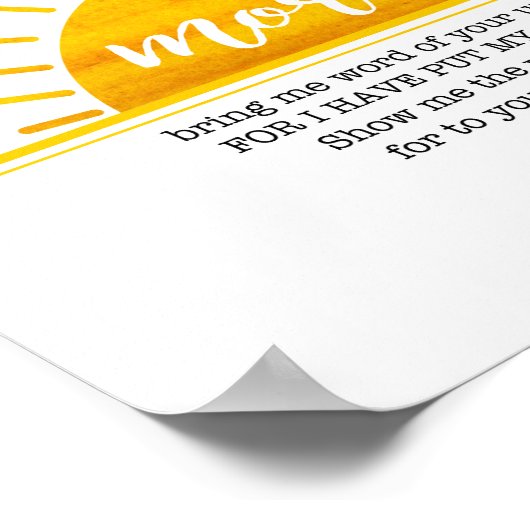 Poster Psaume soleil jaune (Coin)