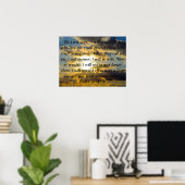 Poster psaume vers de la bible 91:14-16 (Bureau à domicile)