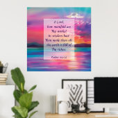 Poster Psaumes 104:24 (Bureau à domicile)