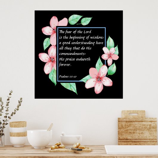Poster Psaumes 111:10 (Cuisine)