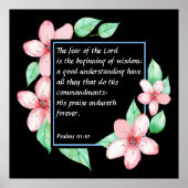 Poster Psaumes 111:10 (Devant)