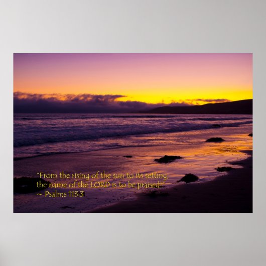 Poster Psaumes 113:3 (Devant)