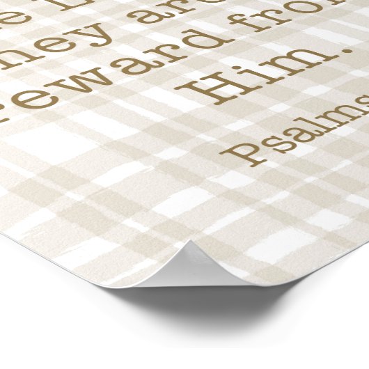 Poster Psaumes 127 Écritures Mur Art (Coin)