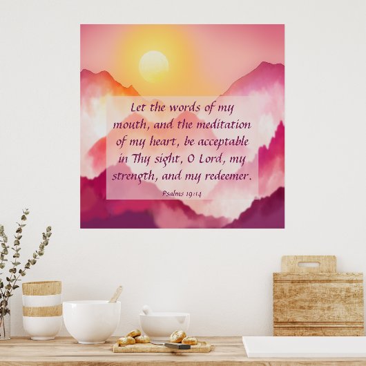 Poster Psaumes 19:14 (Cuisine)