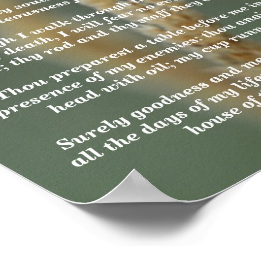 Poster Psaumes 23 : 1-6 (Coin)