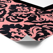 Poster Psaumes 23 Damas rose et noir (Coin)