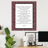 Poster Psaumes 23 Damas rose et noir (Bureau à domicile)