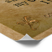 Poster Psaumes 91:2 Art Imprimer —Mon refuge Ma forteress (Coin)