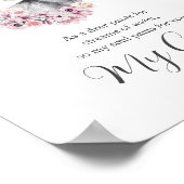 Poster Psaumes Aquarelle Cerf aux fleurs (Coin)