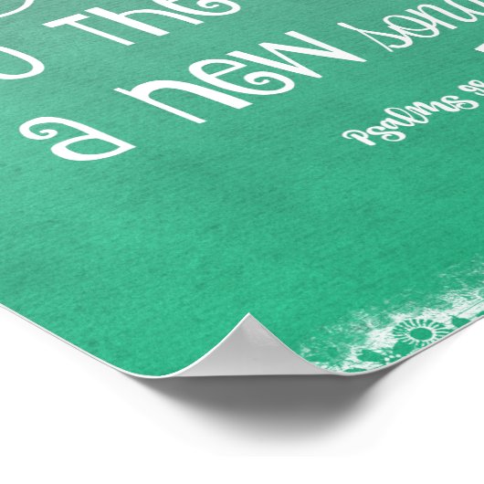 Poster Psaumes Sing Bible Verse (Coin)