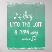 Poster Psaumes Sing Bible Verse (Devant)