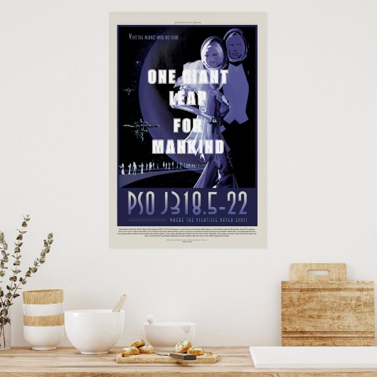 Poster PSO J318.5-22 - Tourisme spatial (Cuisine)