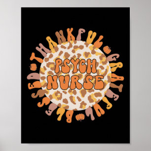 Poster Psych Infirmière Thanksgiving Psychiatrique Infirm