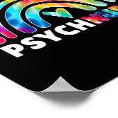 Poster Psych Infirmière Tie Dye Infirmière Santé mentale (Coin)