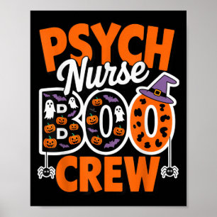 Poster Psych Nurse Boo Crew Mental Health Ghosts, Citroui
