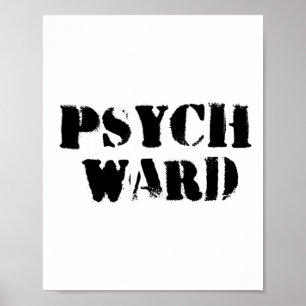 Poster Psych Ward Funny Halloween Costume Prisonnier Cade