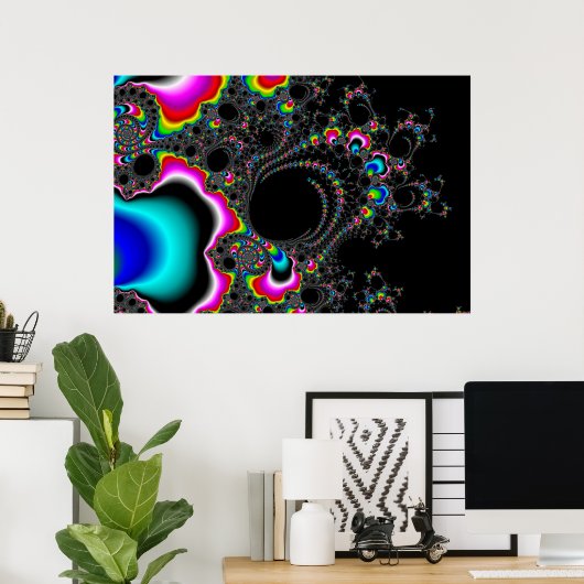 Poster Psychedelace - Fractale (Bureau à domicile)