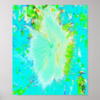 Psychedelic aqua et Lime Green Milkweed