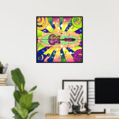 Poster Psychedelic Blues (Bureau à domicile)
