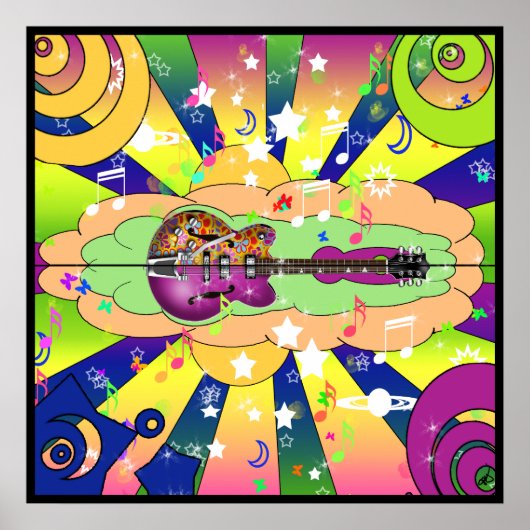 Poster Psychedelic Blues (Devant)