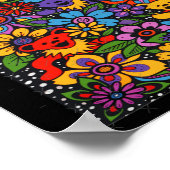 Poster Psychedelic Flowers Dancing Bears Coloured Gratefu (Coin)