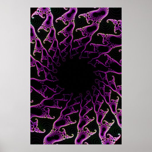 Poster: Psychedelic Fractal Vortex Poster (Voorkant)