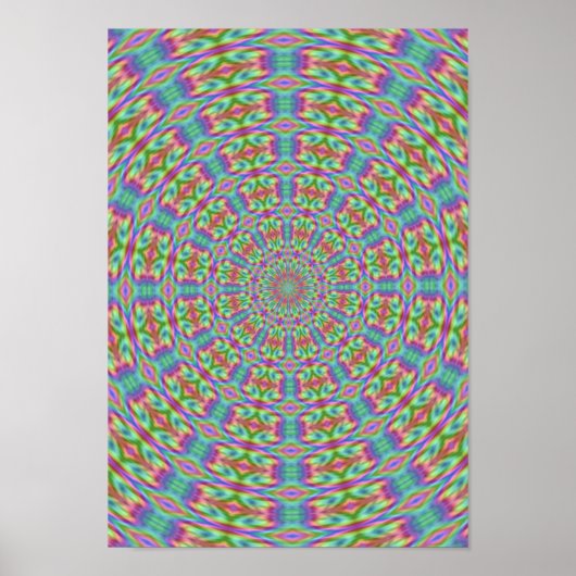 Poster Psychedelic Hippie Retro (Devant)