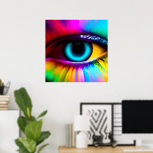 Poster Psychedelic Oversize Oeil (Bureau à domicile)