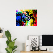 Poster Psychedelic Peace Turtle (Bureau à domicile)